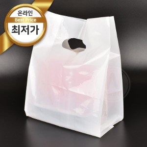 PE 유백 비닐쇼핑백(중)[1박스 100장][장당50원~55원]