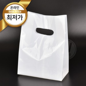 PE 유백 비닐쇼핑백(소)[1박스 100장][장당30원~35원]